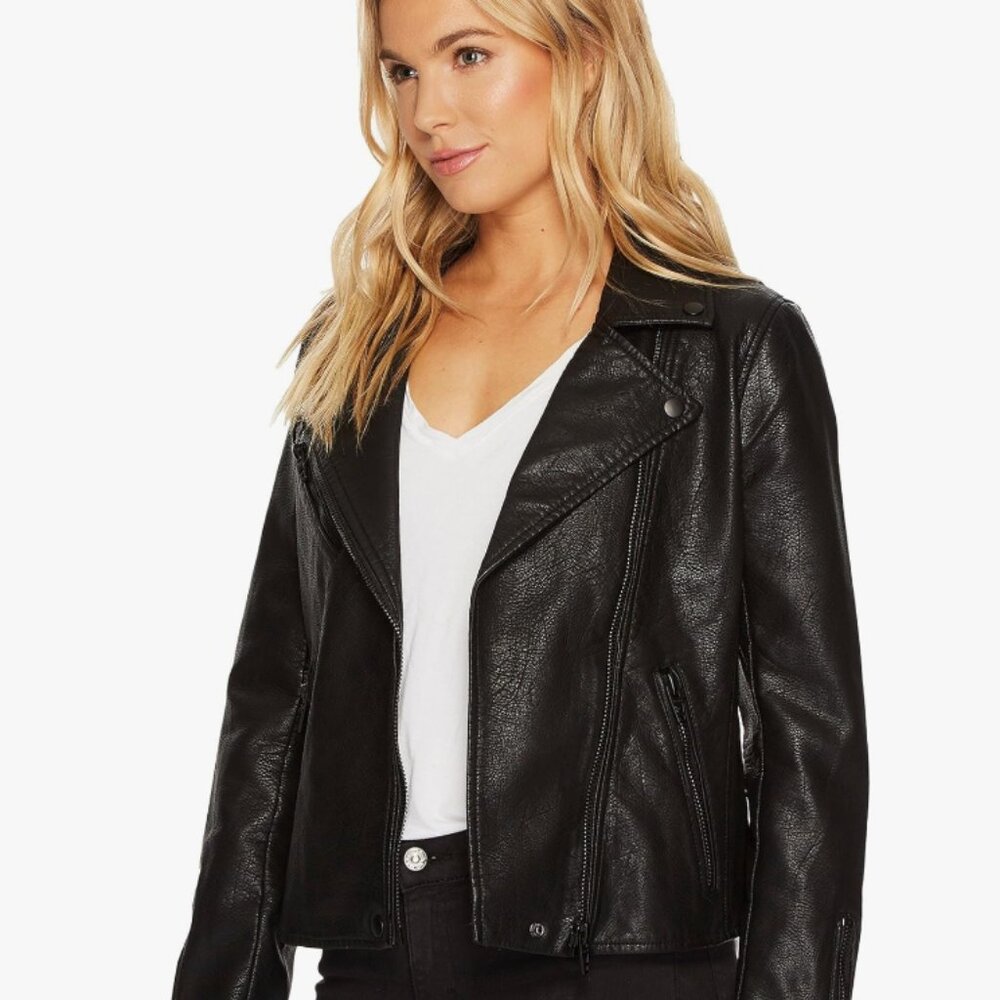 BLANK NYC Faux Leather Moto Jacket L